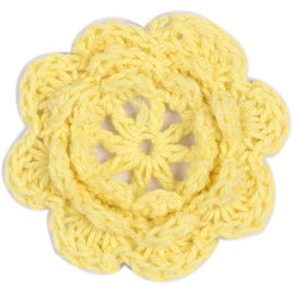 20pcs Crochet Flowers 2" - Yellow