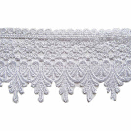 5 Yards Lace Edge Trim 3.5" wide - 3.5"White