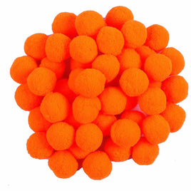 100pcs 1 inch Craft Pom Poms Balls - Neon Orange