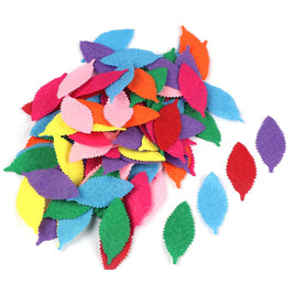 200pcs Felt Leaf Fabric Embellishments,2 Inch Mix Color