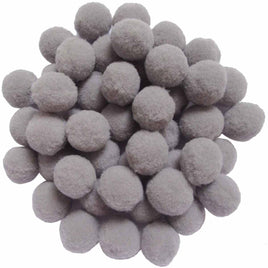 100pcs 1 inch Craft Pom Poms Balls - Grey