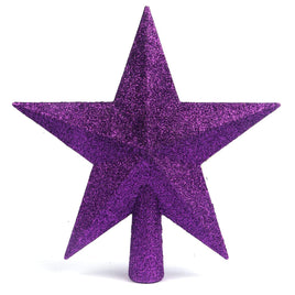 Purple glitter star tree topper 