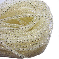 One Roll 50 Yards Solid Mesh Tube Deco Flex for Wreaths Cyberlox CRIN Crafts 4mm-U Pick