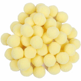 100pcs 1 inch Craft Pom Poms Balls - Lt.-Yellow