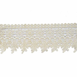 5 Yards Lace Edge Trim 3.5" wide - 3.5" Cream