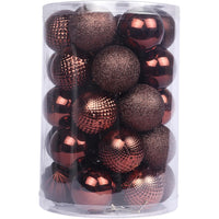 34ct Christmas Ball Ornaments 6CM for Xmas Tree Christmas Decorations Shatterproof Hooks Included-U Pick