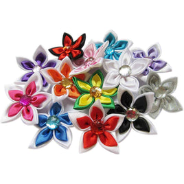 30 Satin Flower Rhinestone 2"-Mix