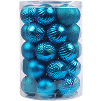 34ct Christmas Ball Ornaments 6CM for Xmas Tree Christmas Decorations Shatterproof Hooks Included-U Pick