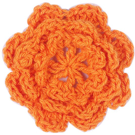 20pcs Crochet Flowers 2" - Orange