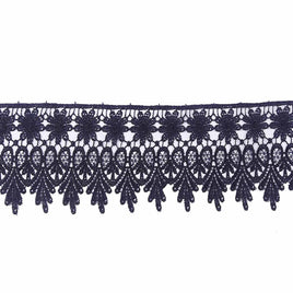 5y Lace Trim 3" - Navy