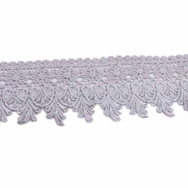 5 Yards Lace Edge Trim 3.5" wide - 3.5"Silver