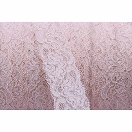 10 Yards 1.5" Soft Elastic Lace Trim-Peach