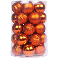 34ct Christmas Ball Ornaments 6CM for Xmas Tree Christmas Decorations Shatterproof Hooks Included-U Pick