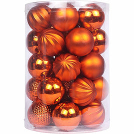 34ct Christmas Ball Ornaments 4CM - Orange