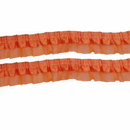 12y Satin Organza Lace Trim 1.5" - Orange