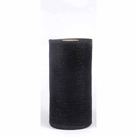 6 Inch Deco Poly Mesh Ribbon (No Metallic Foil) - Black