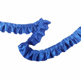 11 Yards Satin Ruffle Trim Fabric Trims 1.5” - Royal