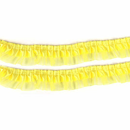 12y Satin Organza Lace Trim 1.5" - Yellow