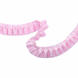 11 Yards Satin Ruffle Trim Fabric Trims 1.5” - Pink