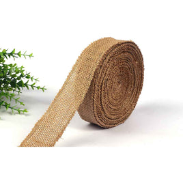 12 Yards Jute Wired Burlp Ribbon, 1.5" - Natural