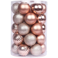 34ct Christmas Ball Ornaments 6CM for Xmas Tree Christmas Decorations Shatterproof Hooks Included-U Pick