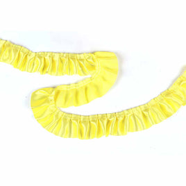 11 Yards Satin Ruffle Trim Fabric Trims 1.5” - Yellow