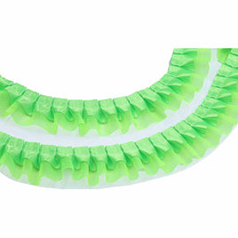 12y Satin Organza Lace Trim 1.5" - Neon Green