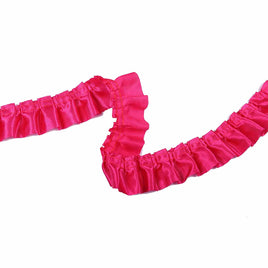 11 Yards Satin Ruffle Trim Fabric Trims 1.5” - Hot Pink