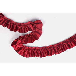 11 Yards Satin Ruffle Trim Fabric Trims 1.5” - Burgundy