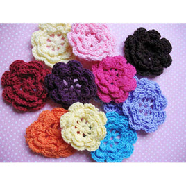 20pcs Crochet Flowers 2" - Mix Color