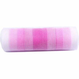 10 inch x 30 feet(10 Yards) Metallic Deco Poly Mesh Ribbon Multicolor Pink