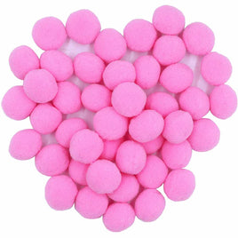 100pcs 1 inch Craft Pom Poms Balls - Pink