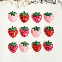 Wholesale 200 Padded Sequin Strawberry 1" Embellishment - U PICK