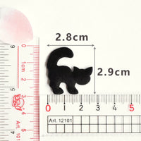 Wholesale 500pcs Padded Furry Cat 1" Embellishment - Black