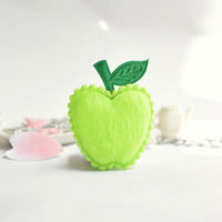 30Pcs Padded Furry Apple 1.5" Embellishment - Apple Green