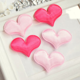 Wholesale 500pcs Padded Satin Heart 1.75" Embellishment - U PICK