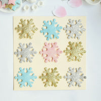 Wholesale Padded Glitter Snowflake 1.5" Embellishment - U PICK