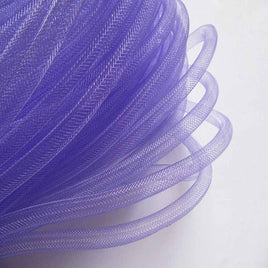 15 Yards Solid Mesh Tube Deco Flex for Wreaths Cyberlox CRIN 8mm 3/8 Inch(NO FOIL) - 8mm Solid Lavender