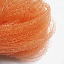 15 Yards Solid Mesh Tube Deco Flex for Wreaths Cyberlox CRIN 8mm 3/8 Inch(NO FOIL) - 8mm Solid Lt.Coral