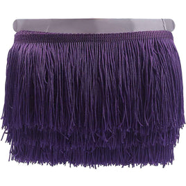 10Y 6" Wide Tassel Curtian Fringe Trim - Purple