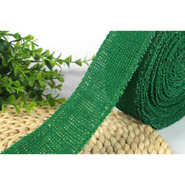 12 Yards Jute Wired Burlp Ribbon, 1.5" - Emerald Green