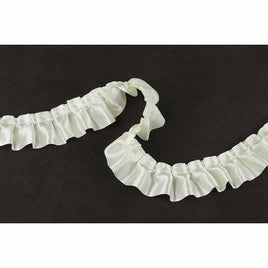 11 Yards Satin Ruffle Trim Fabric Trims 1.5” - Ivory