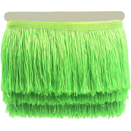 10Y 6" Wide Tassel Curtian Fringe Trim - Neon Green