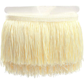 10Y 6" Wide Tassel Curtian Fringe Trim - Ivory