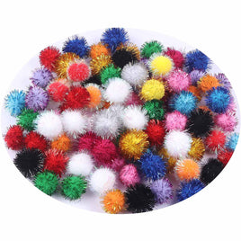 200pcs Glitter Tinsel Pom Balls 20mm-U PICK