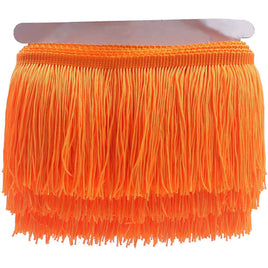 10Y 6" Wide Tassel Curtian Fringe Trim - Orange