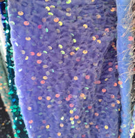 YYCRAFT Velvet Sequins Stretch Fabric by The Yard Velvet Sequins 2 Way Stretch Fabric for Fashion, Crafts, Backdrops-U Pick