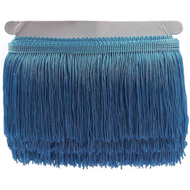 10Y 4" Wide Tassel Curtian Fringe Trim - Turquoise