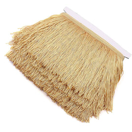 10Y 6" Wide Tassel Curtian Fringe Trim - Gold