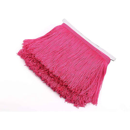 10Y 6" Wide Tassel Curtian Fringe Trim - Hot Pink